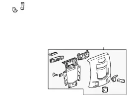 23474803 Gm Genuine Jet Black Front Floor Console Rear Trim Panel