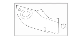 25896993 Gm Ebony Front Driver Side Floor Console Extension Panel