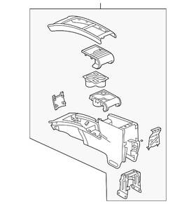 Gm 89046334 Genuine Console Assembly