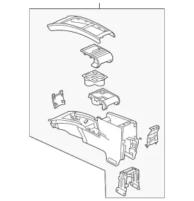 89046334 Gm Genuine Console Assembly