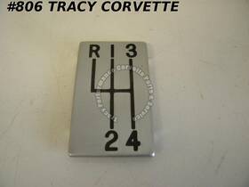 Gm General Motors 3823432 1963 Corvette Nos 4 Speed Shifter Indicator Aluminum Console Plate