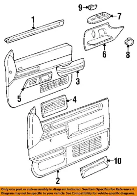 15627856 Gm Oem 92-94 Blazer Front Door Interior Trim-armrest