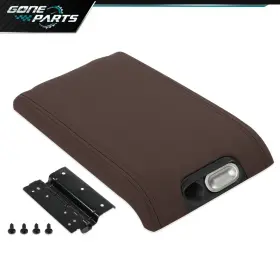 Goneparts0425-7 Goneparts Fit For 2009-2014 Ford F-150 F150 Center Console Arm Rest Lid Cover Brown