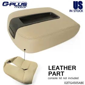 02itg4505abe Gplusmotor Fit For 07-2013 Chevy Tahoe Suburban Center Console Armrest Leather Cover Beige