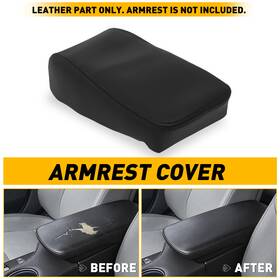 Greatautopartsauxi As-166-bk Fit For 13-18 Toyota Avalon Center Console Armrest Leather Synthetic Cover Black