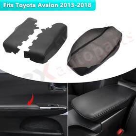 Hexautoparts 90181001 Console Lid Armrest And Front Door Panel Covers For 2013-2018 Toyota Avalon Black