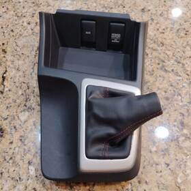 Honda 77293-tr6-c7 2012-2015 Civic M/t Shifter Console Trim Boot / Usb Hdmi Oem 77293tr6c5