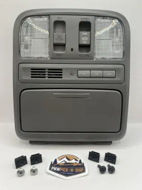 83250-sza-a01 Honda 2009-2015 Pilot Overhead Console With Sunroof Switch Gray