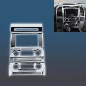 Cca20250305021 Hthe For Ford F150 2015-2020 Console Control Navigation Gps Panel Trim Triple Chrome