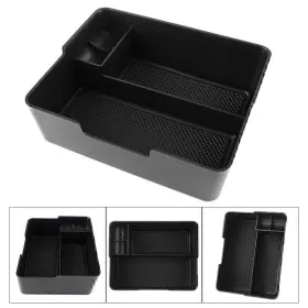 Hukyu 612047294795 Car Center Console Tray Organizer With Coin And Sunglasses Holder Fit Tesla Model 3