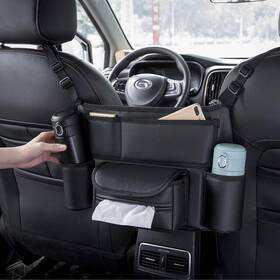 Hwcinya 699838565265 Car Organizers And Storage Leather Pocket Between Seats Black