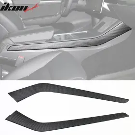 1-css-tsl3y20-mcfl Ikon Motorsports For 21-23 Tesla Model 3 Y Control Gear Shift Panel Trim Matte Carbon Fiber Print