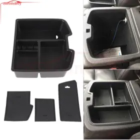 11534753 Issecondery Fits 2007-2014 Silverado Sierra Center Console Organizer Tray Box Black Plastic
