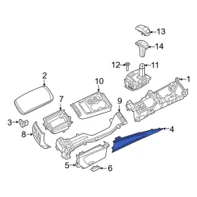 5lv81dx9ad Jeep Oe For Grand Cherokee 2014-2022 Front Right Console Panel