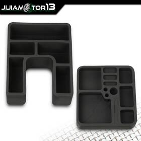 Jijiamotor13 J-02itg12f6abk Fit For Ford Bronco 78-96 F-150 F-250 F-350 Floor Console Organizer Inserts Set