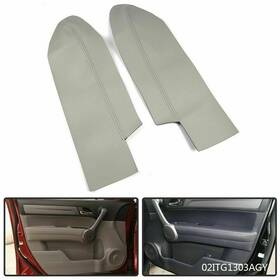 Jijiamotor13 J-02itg1303agy Fit For Honda Cr-v Crv 07-12 Pair Gray Leather Front Door Panels Armrest Cover