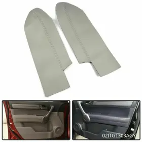 J-02itg1303agy Jijiamotor13 Fit For Honda Cr-v Crv 07-12 Pair Gray Leather Front Door Panels Armrest Cover