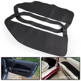 Jijiamotor13 J-02itg1501abk 2x Fit For Ford Mustang 2005-2009 Leather Door Panel Insert Card Cover Kit Black