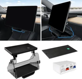 Tsl-cxtp-v5-zdxz-bk Klutchtech Hideable Under Screen Storage Organizer Compatible Tray-black