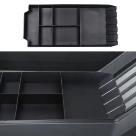 Kd6497bk Kyostar New Floor Console Organizer For 2024 Tesla Cybertruck Lower Center Tray