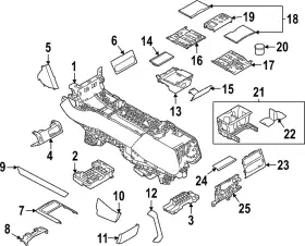 Lr188166 Land-rover Genuine Console Lid