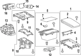 58920-0e041-b1 Lexus Genuine Armrest
