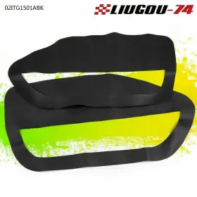 Big77000 Liugou74 2x Fit For 2005-2009 Ford Mustang Leather Door Panel Insert Card Cover Kit Black