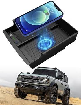Matsgpt Rss001 Wireless Charger Center Console Organizer Tray For Ford Bronco 2021-2024