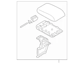 K156-64-450b-03 Mazda Genuine Armrest Assembly