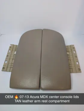 83410-stx-a010-29 Mdx Oem 07-13 Acura Center Console Lids Tan Leather Arm Rest Compartment