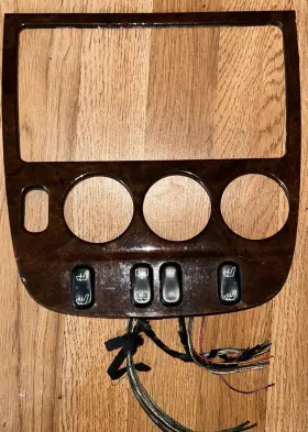 1636801736 Mercedes-benz 98-01 Ml320 Center Console Trim Panel Bezel Wood Oem