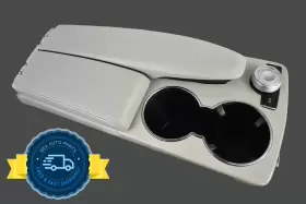 2046801939 Mercedes-benz 2010-2013 E350 Coupe Center Console Gray Leather Armrest Cup Hold Oem