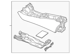 222-680-29-04-9h15 Mercedes-benz Genuine Housing Center Console