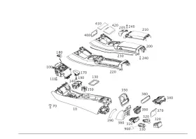 222-680-59-01 Mercedes-benz Genuine Stowage Compartment Cap