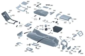 223-689-28-00 Mercedes-benz Genuine Insert Stowage Cmprt
