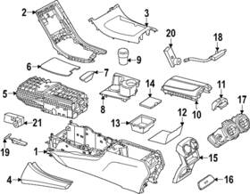 Mercedes-benz 254-680-45-01-3f32 Genuine Mercedes-benz Console Armrest