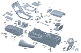 254-680-58-03 Mercedes-benz Genuine Stowage Compartment Cap