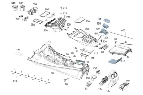 290-680-37-01 Mercedes-benz Genuine Cover Stowage Tray