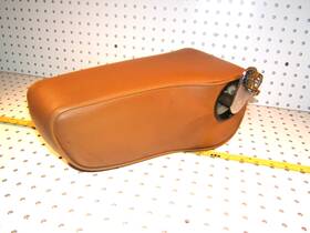 Mercedes-benz 77-81 W123 1 Front Orange Bamboo Vinyl Mb Tex Oem Armrest With Bracket