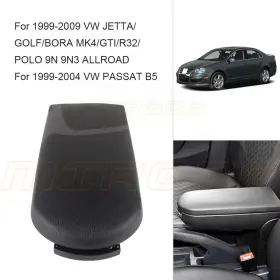 9946958 Mirozo Console Center Armrest Cover Lid For Vw Jetta Golf Gti Polo 1999-2009 Black
