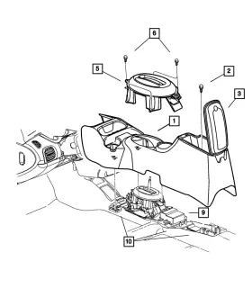 04783733af Mopar Genuine Floor Console Bracket 4783733af