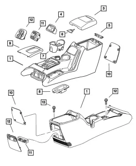 05072903aa Mopar Genuine Floor Console Cupholder 5072903aa