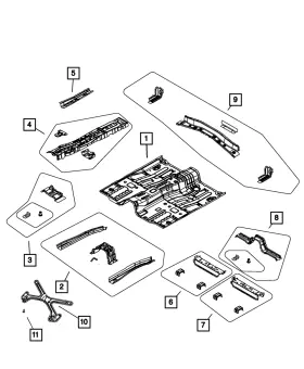 05076201ad Mopar Genuine Console Bracket 5076201ad