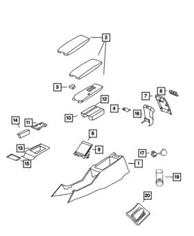 Mopar 05137795aa Genuine Console Cup Holder Mat 5137795aa