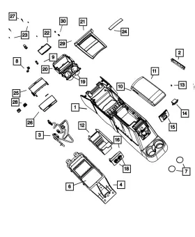 05142599aa Mopar Genuine Console Lid Bumper 5142599aa