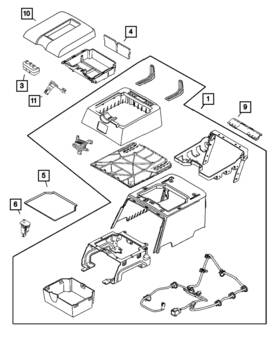 Mopar 05179953aa Genuine Console Insert 5179953aa