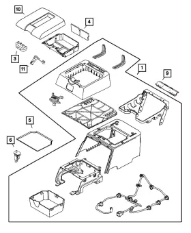 05179954aa Mopar Genuine Floor Console Liner 5179954aa