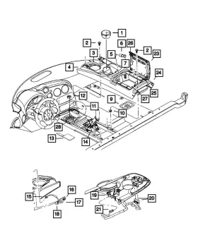 0xn891t5ac Mopar Genuine Center Console Storage Lid