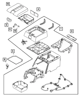 1dl12zj8aa Mopar Genuine Floor Console