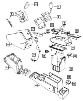 Mopar 1fa041k7ab Genuine Floor Console Base